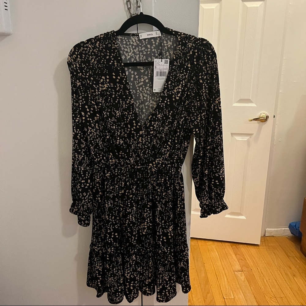 Long sleeve wrap style dress